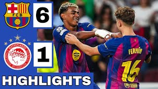 Barcelona Vs Olympiacos 6-1 Extended Highlights Uefa Champions League