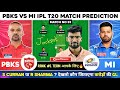 PBKS vs MI Dream11 Team, PBKS vs MI Dream11 Prediction, Punjab Kings vs Mumbai Indians IPL T20 Team