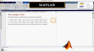 Matlab | Two Sample t-Test
