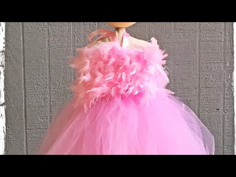 vestidos tejidos para niña con tul