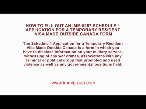 How to fill out an IMM 5257 Schedule 1 Application for a Temporary ... How to fill out an IMM 5257 Schedule 1 Application for a Temporary ...