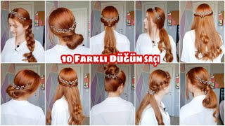 DÜĞÜN İÇİN 10 FARKLI SAÇ MODELİ | Düğün Dernek Saç Modelleri