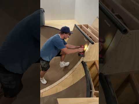 Building a basement bowl pt2 #skateboarding #skateandcreate #skateramp #oc #skateedit