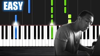 John Legend  All of Me  EASY Piano Tutorial