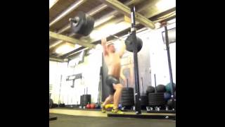 Split Jerk f rack w a three seconds pause in split 125 x 3 reps by Steven Fawcett