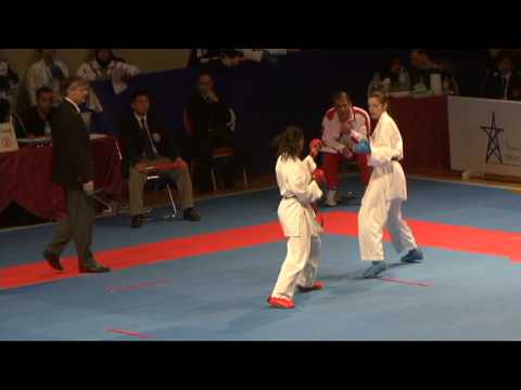 2009 WKF Jr Worlds -21 Women -60 Kg Aka Serbia vs Ao Algeria