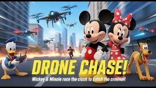 Mickey Mouse And Minnie Team Up With Police Drones To Capture The Runaway Criminal In Time