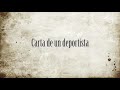 Carta De Un Deportista
