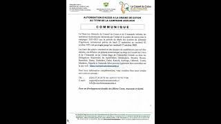 Prolongation Du Dépôt Des Dossiers Dautorisation Daccès À La Graine De Coton