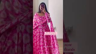 Floral Anarkali With Duppatta