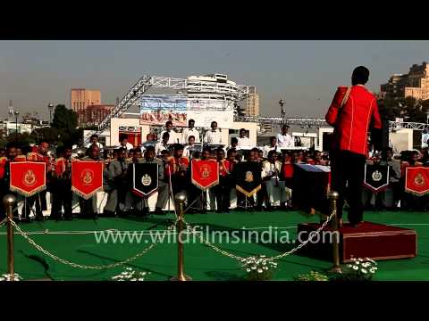 Indian police band playing Mera Joota hai Japani