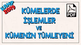 Kümelerde İşlemler Ve Kümenin Tümleyeni