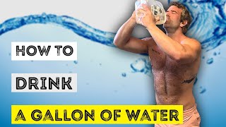 Chugging 1 Gallon Of Water Shirtless Water Drinking Tutorial Epic Belly Bloat