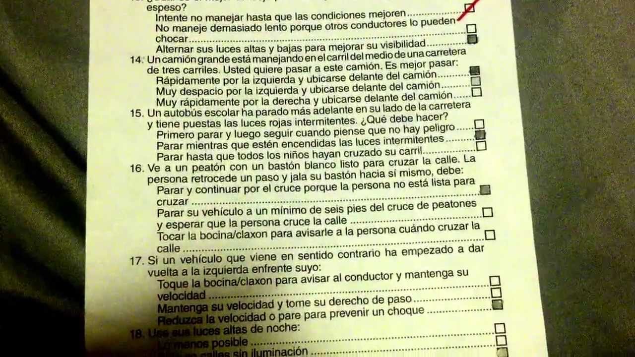 Examen escrito 2 Licencia de Manejo DMV California en español... YouTube