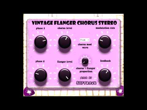 Vintage Flanger Chorus Stereo Guitar VST effect pedal by Softrave