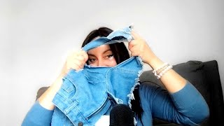 Asmr Denim Skirt - Rubbing - Scratching - Ripping - Fabric Sounds
