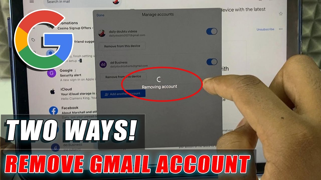 how to remove gmail account from ipad? how to remove gmail account from ipad?
