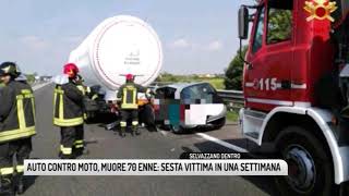TG PADOVA (22/09/2018) - AUTO CONTRO MOTO, MUORE 70ENNE: SESTA VITTIMA IN UNA SETTIMANA
