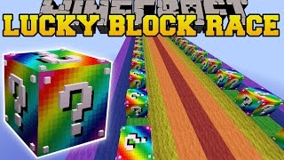 Minecraft: PAINFUL RAINBOW LUCKY BLOCK RACE - Lucky Block Mod - Modded Mini-Game