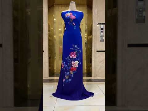 Vải Áo Dài Nhung Nhât Đính Đá Kết Hoa Cao Cấp Shop Vải Áo Dài My My