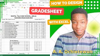 How To Compute Grade Sheet In Excel