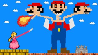 Mario Peach Vs The Giant Three Headed Mario Maze - If Mario Love Peach 2 Mario Bros.