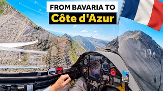7 Hour Glider Flight From Bavaria To Côte Dazur - Ep. 1