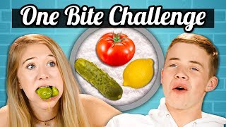 ONE BITE CHALLENGE! | Teens Vs. Food ONE BITE CHALLENGE! | Teens Vs. Food