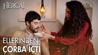 Miran, Reyyan'ın ellerinden çorba içiyor -  Hercai Efsane Sahneler