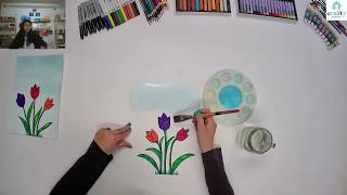 Tulip Flowers Art Project
