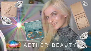 Aether Beauty New Supernova Crushed Diamond Highlighter & Crystal Grid Gemstone Eyeshadow Palette