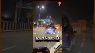 Ghaziabad 3 Men Caught Riding Car Roof In Superhero Stunt, Fined 12,000 News9