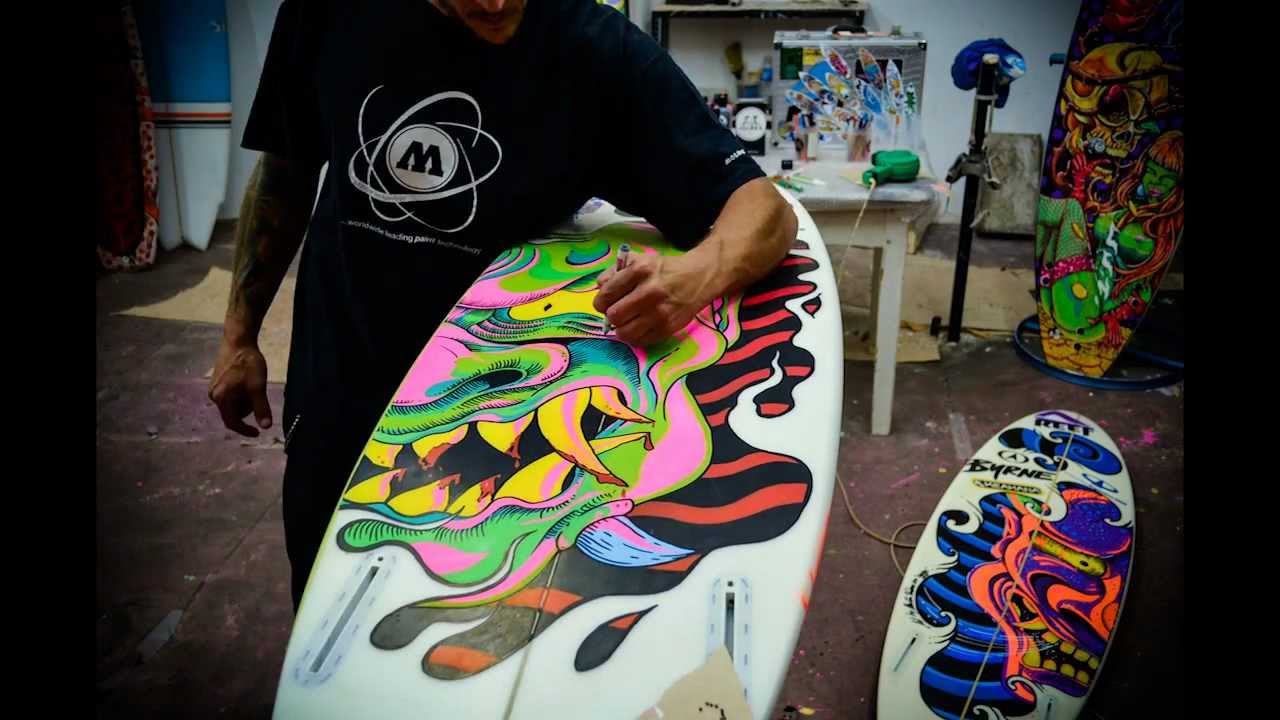 how to paint a surfboard martin varbaro surfart youtube how to paint a surfboard martin varbaro surfart youtube