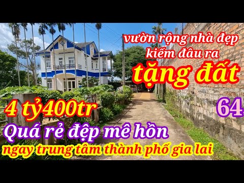 Bán nhà, tặng đất , ngay trông thành phố.DT,(1274m) biệt thự đệp vườn rộng.giá 4 tỷ 400tr