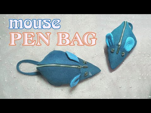 Hướng Dẫn May Túi Đựng Bút Con Chuột bằng vải / Mouse Pen Bag / How to sew Mouse Pen Bag with Cloth