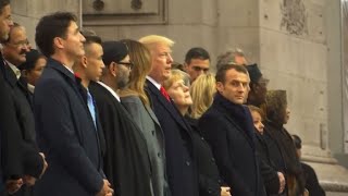 World leaders gather at Arc de Triomphe for WW1 ceremony