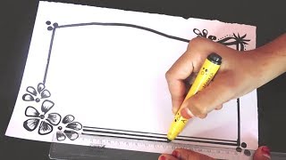 Art | Border designs on paper | border designs | project work designs | borders for projects
