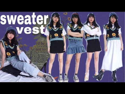 Cách Phối Đồ với Áo Gile chuẩn Hàn Quốc | Mix 7 Outfits with Sweater Vest by Mingan