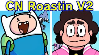 Friday Night Funkin' Roasting On A Cartoon Friday V2 | Finn & Mordecai Vs Steven Universe (Fnf Mod)