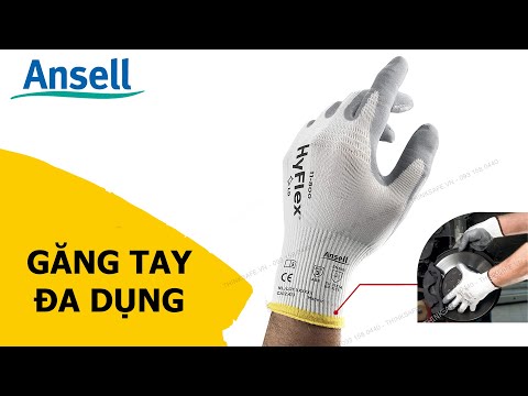 Găng tay đa dụng Hyflex ANSELL 11-800 phủ Nitrile dầy, ôm khít tay, chống bám dầu mỡ - Thinksafe
