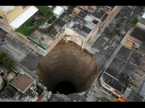 Deepest Sinkhole on Ailing Earth Guatemala Sinking  Second Biggest Sink Hole May 31 2010