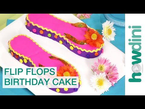 Decoratebirthday Cake on Flip Flop Cake How To Decorate A Flip Flop Birthday Cake