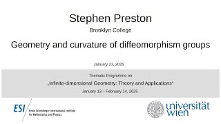 Stephen Preston - Geometry and curvature of diffeomorphism groups