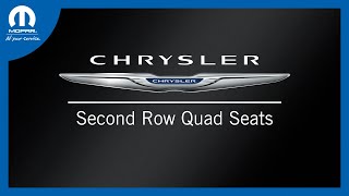 Second-Row Quad Seats How To 2022 Chrysler Pacifica & Voyager