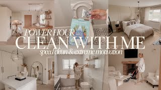 SPEED CLEAN WITH ME | extreme cleaning motivation *POWER HOUR* satisfying clean 
