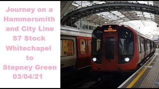 Journey - Whitechapel To Stepney Green On Hammersmith And City S7 Stock On 030421