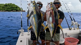Catching Yellowfin Tuna In Shallow Water Bahama Bank
