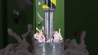 🥜🍬 Peanuts & Marshmallows Crushed By Worm Tool! Satisfying! 🤩 #Hydraulicpress #Satisfying #Asmr