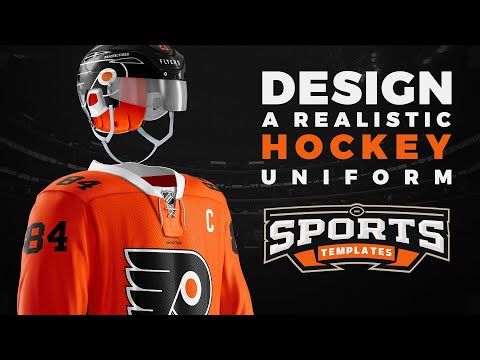 How To Design The Hockey Uniform of NHL Philadelphia Flyers | Photoshop Template Tutorial