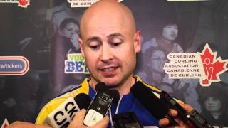 2012 Tim Hortons Brier Draw 8 Media Scrum